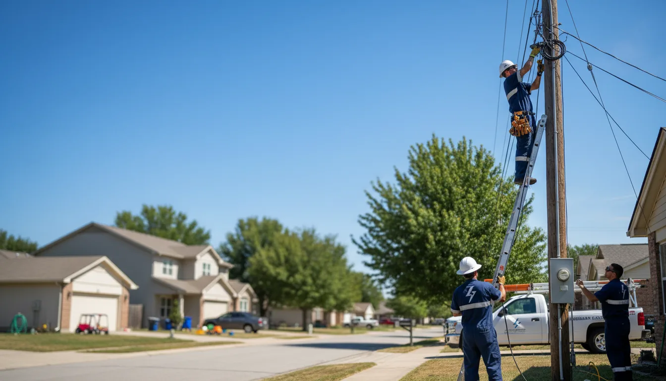 Residential electrician providing installation services in Valley Center, KS